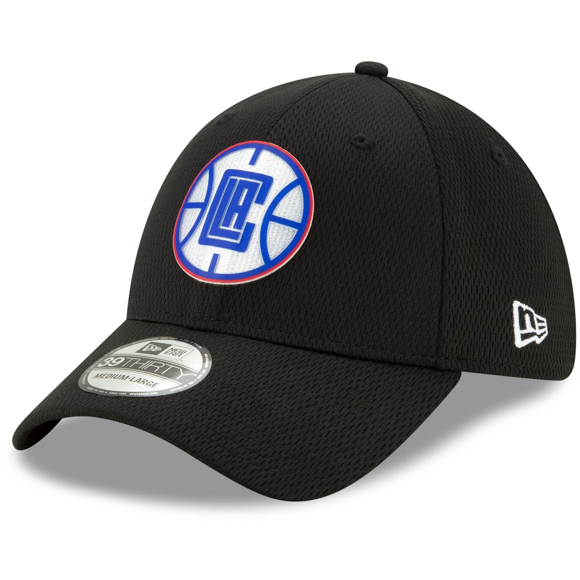 New Era Caps Los Angeles Clippers New Era NBA 2020 Back Half 39THIRTY Flex Fit Curve Hat - Black