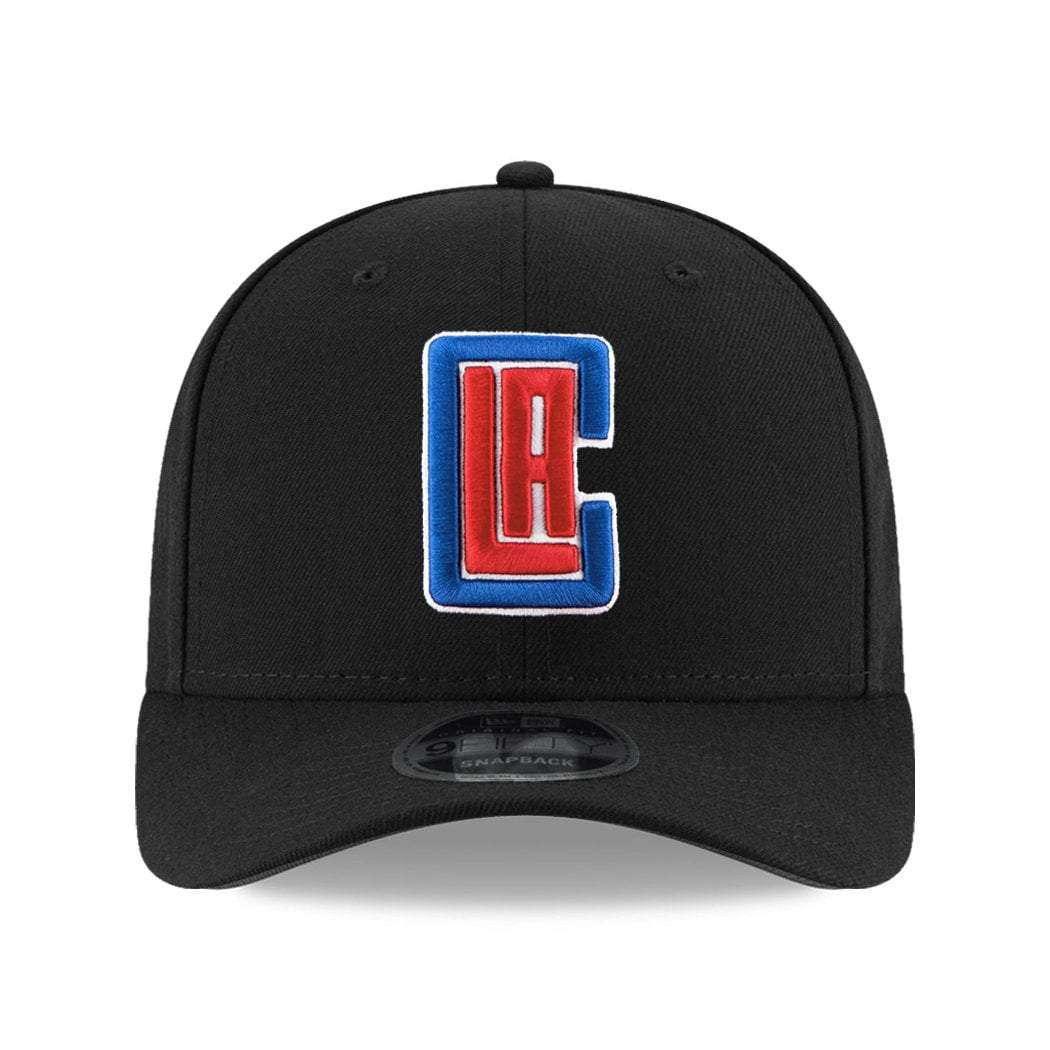 New Era Caps Los Angeles Clippers New Era NBA Logo OF 9FIFTY Pre-Curved Snapback Hat - Black