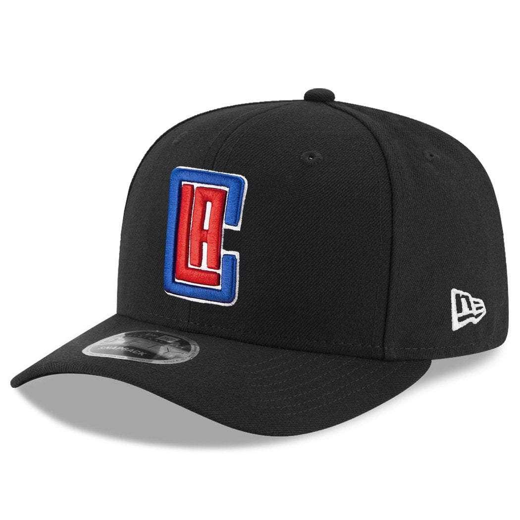 New Era Caps Los Angeles Clippers New Era NBA Logo OF 9FIFTY Pre-Curved Snapback Hat - Black