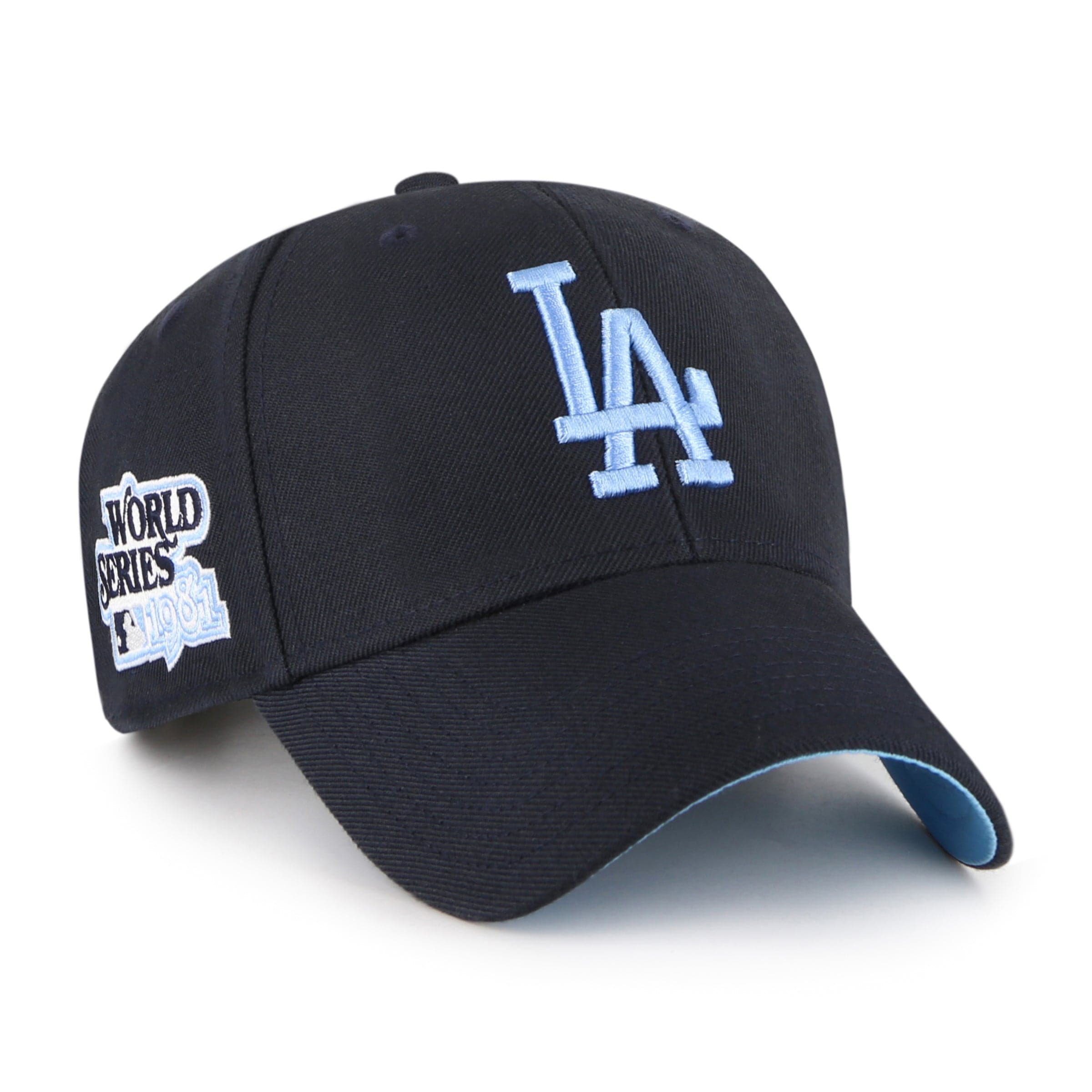 47 Brand Caps Los Angeles Dodgers '47 MLB Blue World Series Patch MVP Snapback Hat - Navy