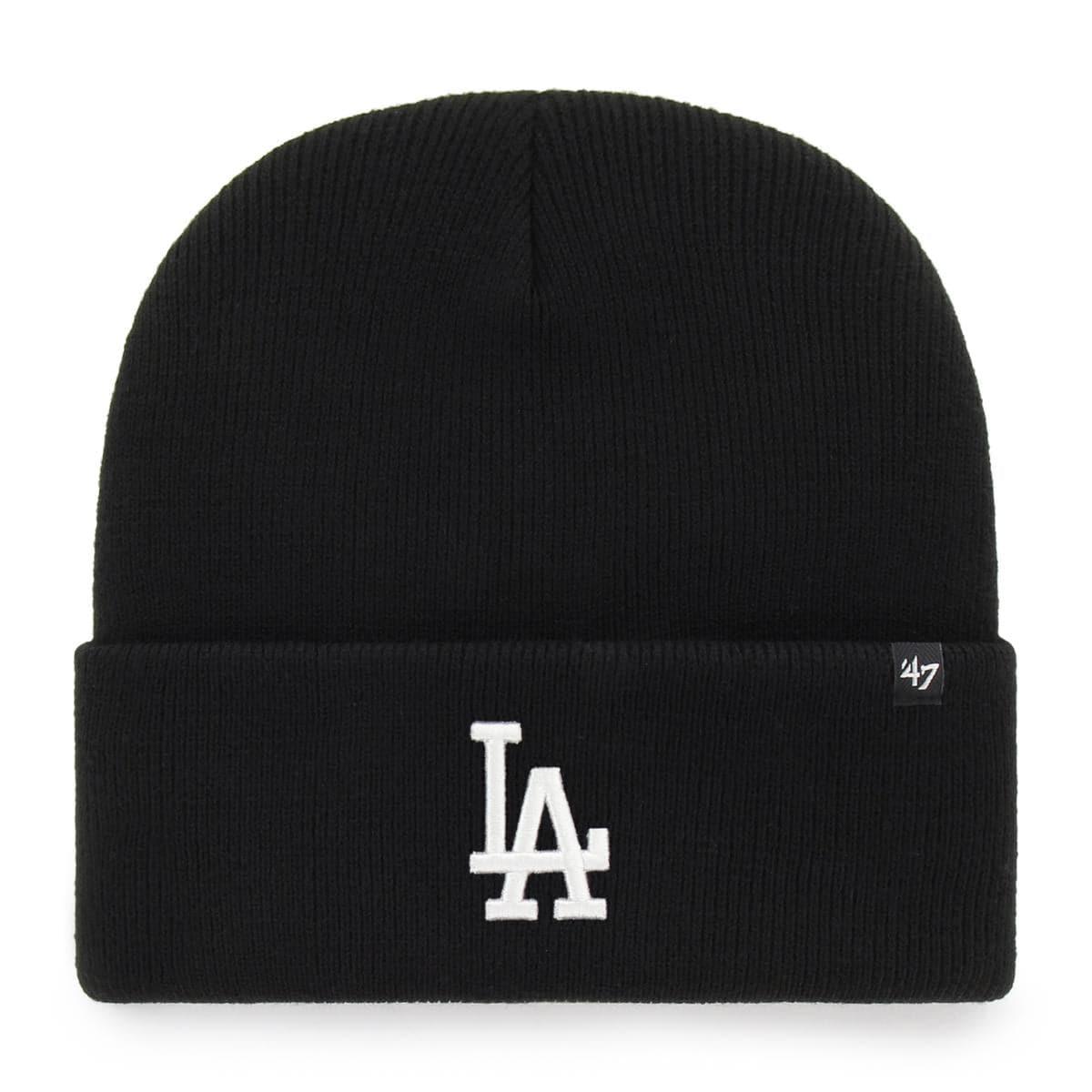 47 Brand Beanies Los Angeles Dodgers '47 MLB Haymaker Raised Cuff Knit Beanie - Black
