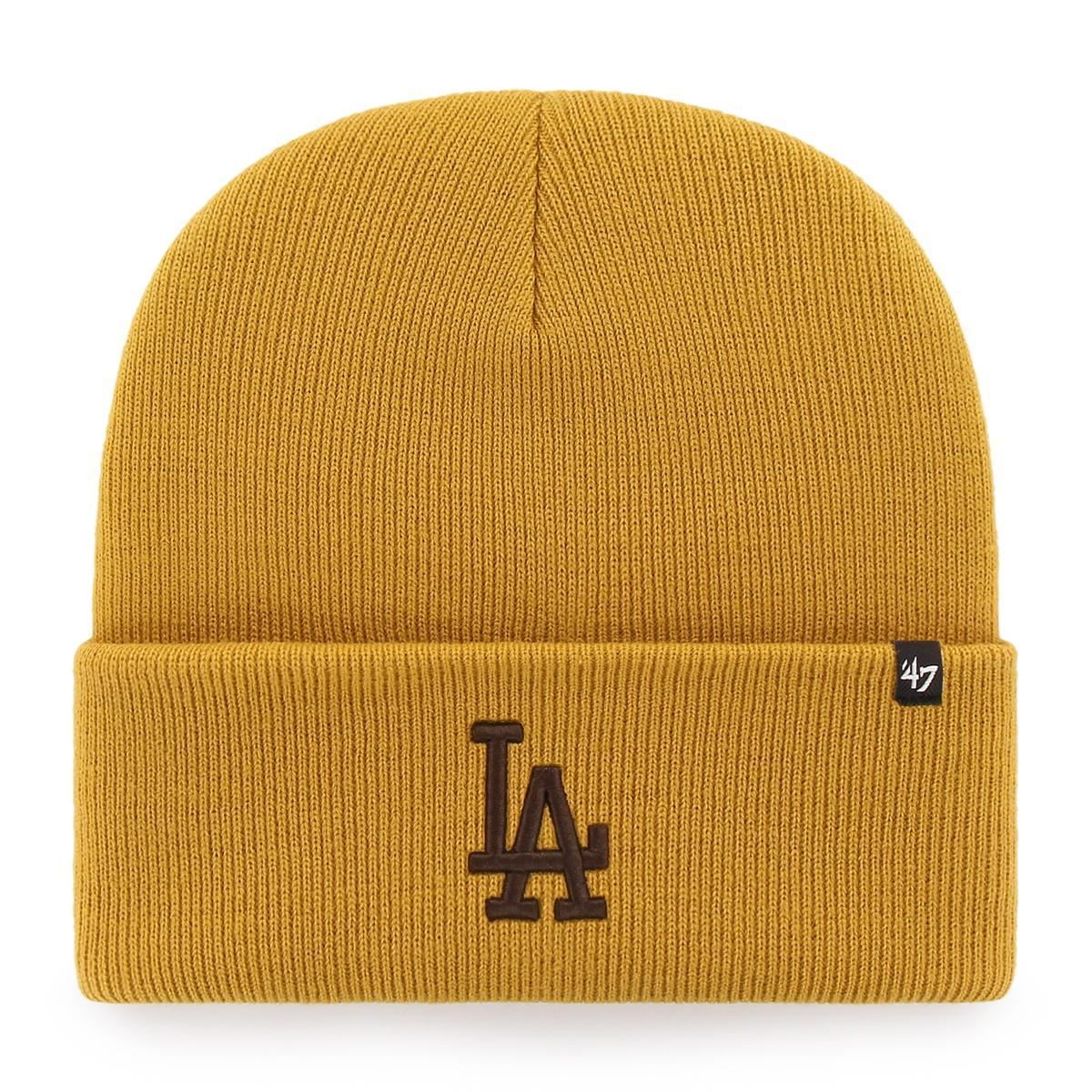 47 Brand Beanies Los Angeles Dodgers '47 MLB Haymaker Raised Cuff Knit Beanie - Wheat