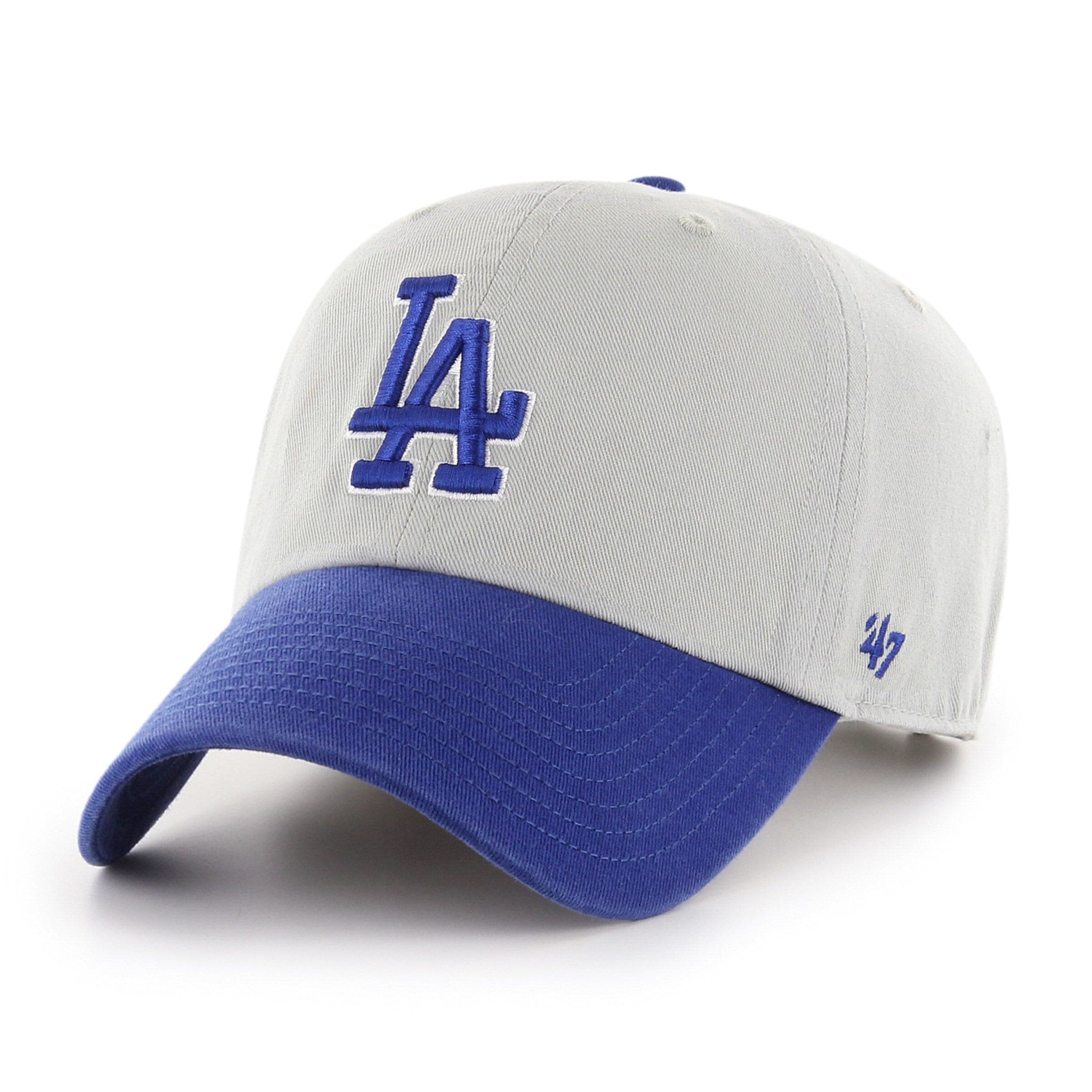 47 Brand Caps Los Angeles Dodgers '47 MLB Team 2-Tone Clean Up Strapback Hat - Grey
