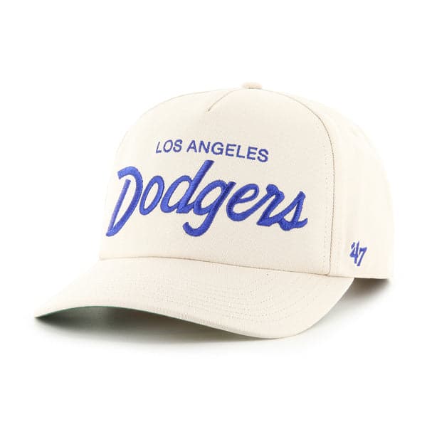 47 Brand Caps Los Angeles Dodgers '47 MLB Team Script Nantasket Pre-Curved Snapback Hat - Bone