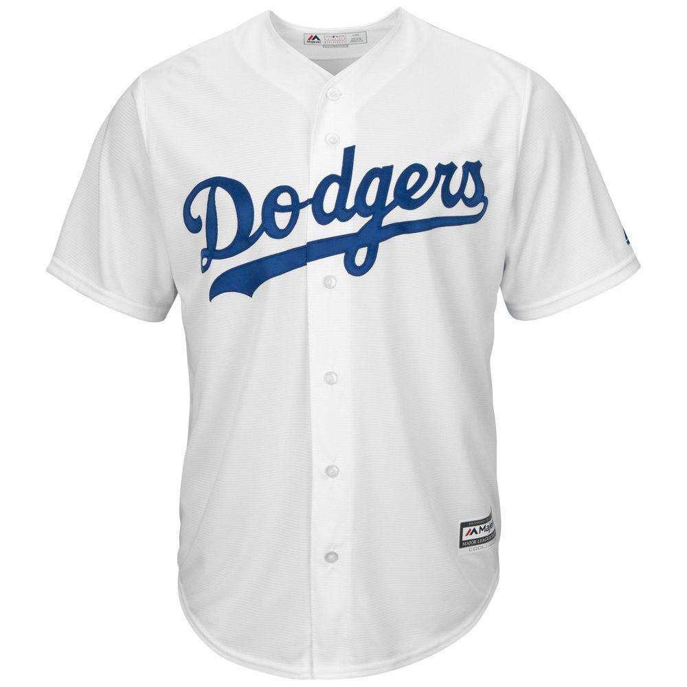 Majestic Athletic Jerseys Los Angeles Dodgers Majestic MLB AC Cool Base Replica Jersey - White