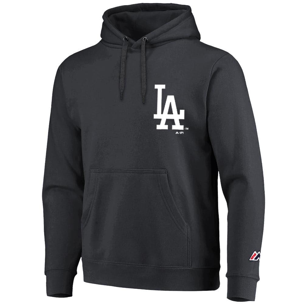 Majestic Athletic Jumpers Los Angeles Dodgers Majestic MLB Duke Hoodie Jumper - Faded Black