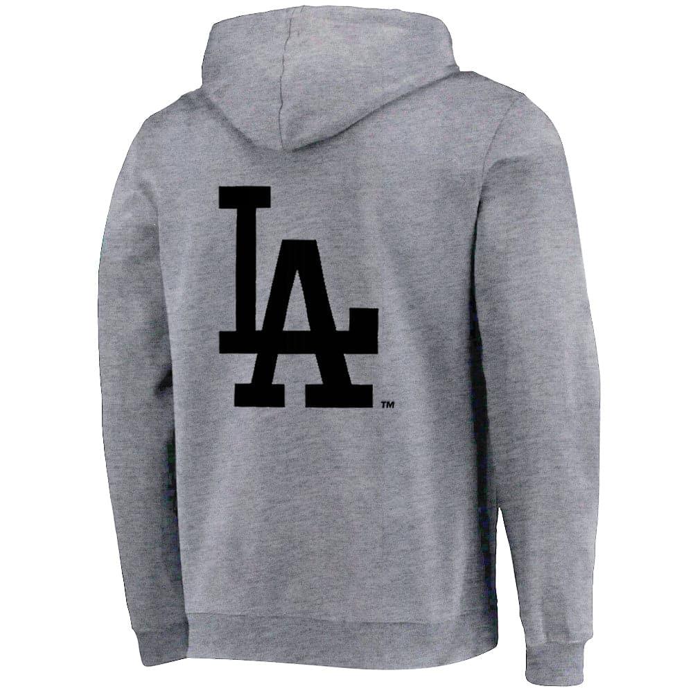 Majestic Athletic Jumpers Los Angeles Dodgers Majestic MLB Duke Hoodie Jumper - Grey Marle