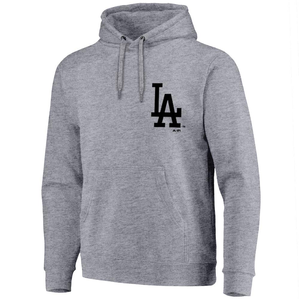 Majestic Athletic Jumpers Los Angeles Dodgers Majestic MLB Duke Hoodie Jumper - Grey Marle