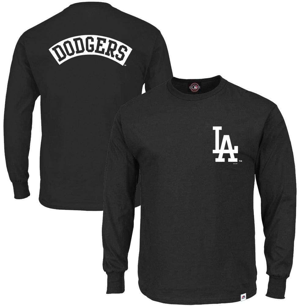 Majestic Athletic Long Sleeve Tees M Los Angeles Dodgers Majestic MLB Fentyn Long Sleeve T-Shirt - Black