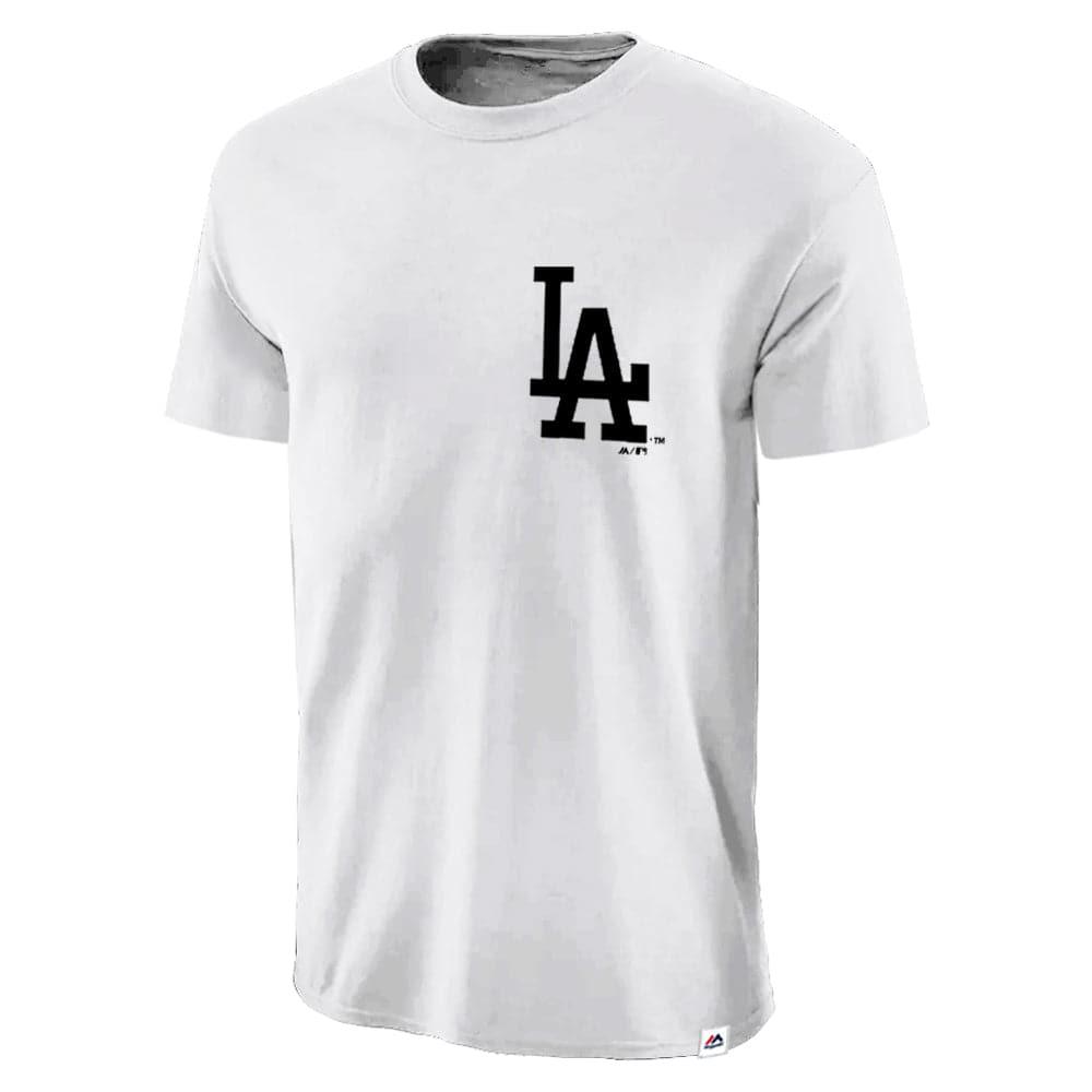 Majestic Athletic T-Shirts Los Angeles Dodgers Majestic MLB Jeaner T-Shirt - White