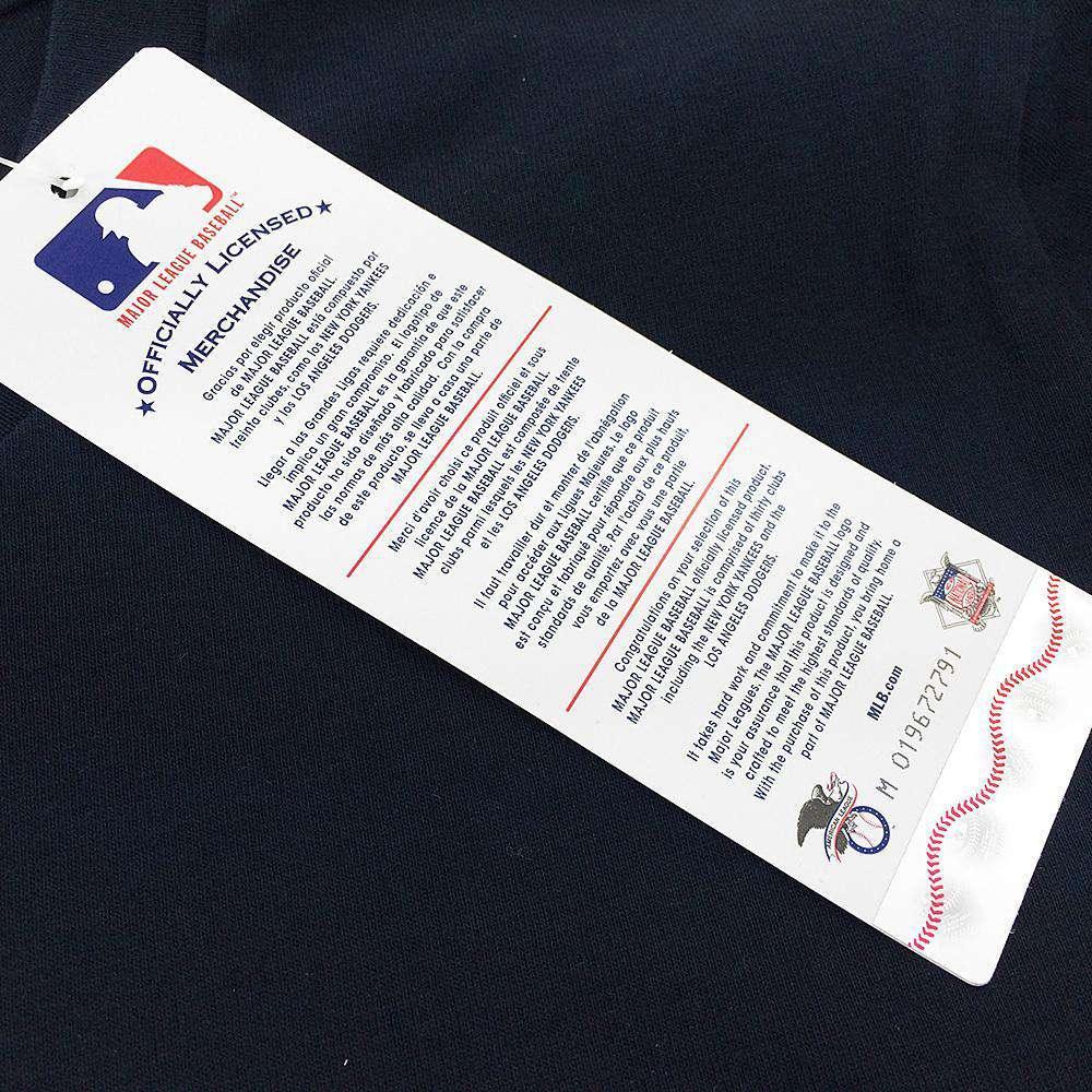 Majestic Athletic Jumpers Los Angeles Dodgers Majestic MLB Raglan Marle Hoodie Jumper - Navy/Steele