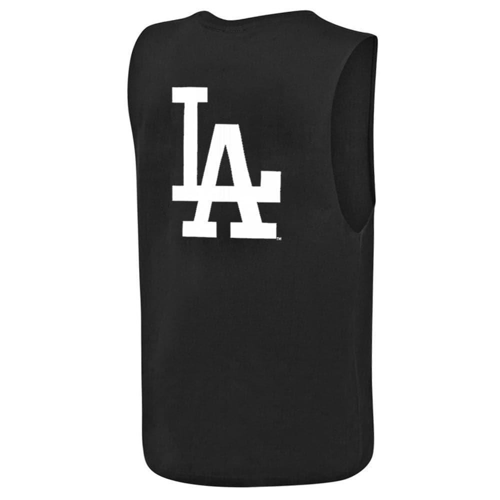 Majestic Athletic T-Shirts Los Angeles Dodgers Majestic MLB Yisser Sleeveless Muscle T-Shirt - Black