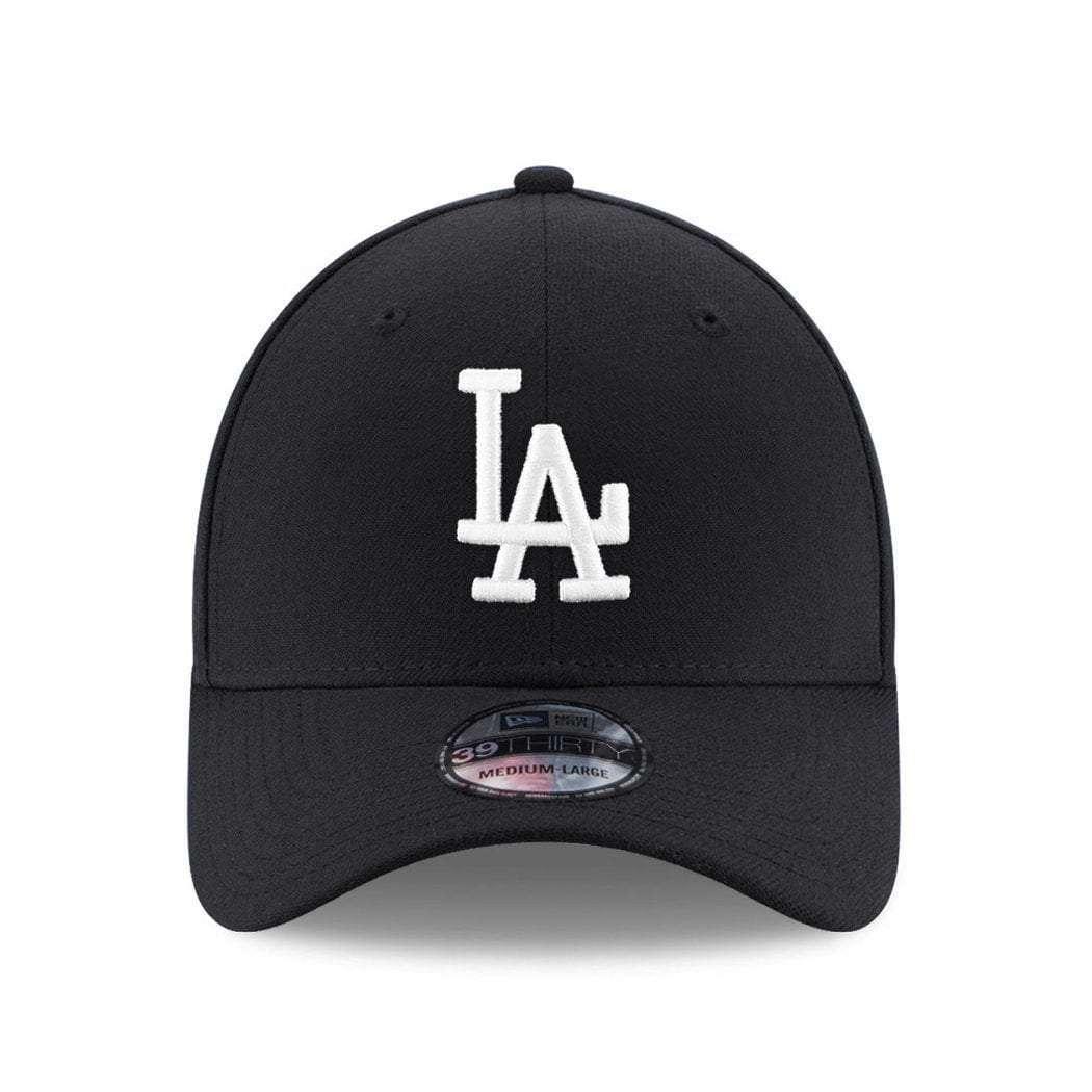 New Era Caps Los Angeles Dodgers New Era MLB Black & White 39THIRTY Stretch Fit Hat