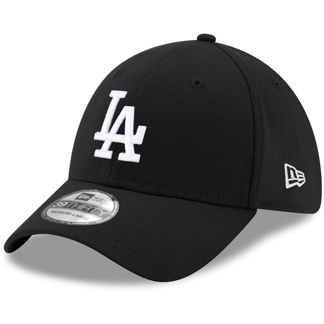 New Era Caps Los Angeles Dodgers New Era MLB Black & White 39THIRTY Stretch Fit Hat