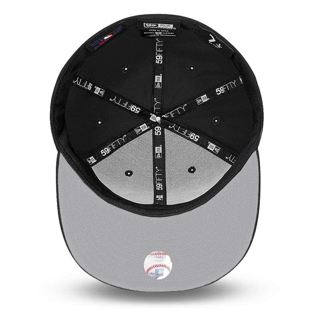 New Era Caps Los Angeles Dodgers New Era MLB Black & White Script 59FIFTY Fitted Hat
