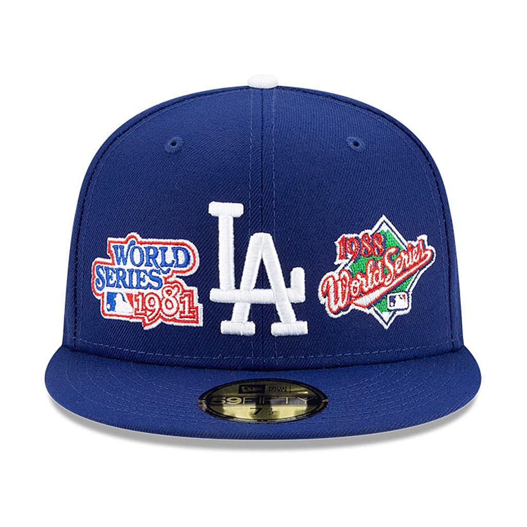 New Era Caps Los Angeles Dodgers New Era MLB Champions Patch 59FIFTY Fitted Hat - Blue