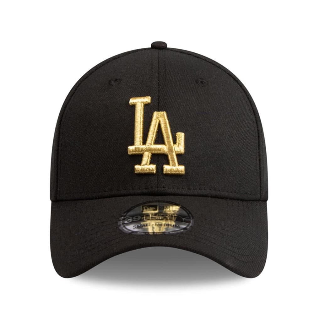 New Era Caps Los Angeles Dodgers New Era MLB Gold Special 39THIRTY Curve Hat - Black