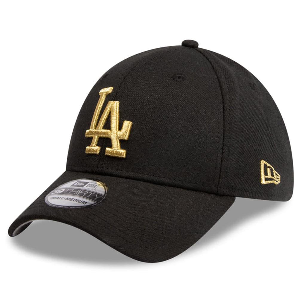 New Era Caps Los Angeles Dodgers New Era MLB Gold Special 39THIRTY Curve Hat - Black