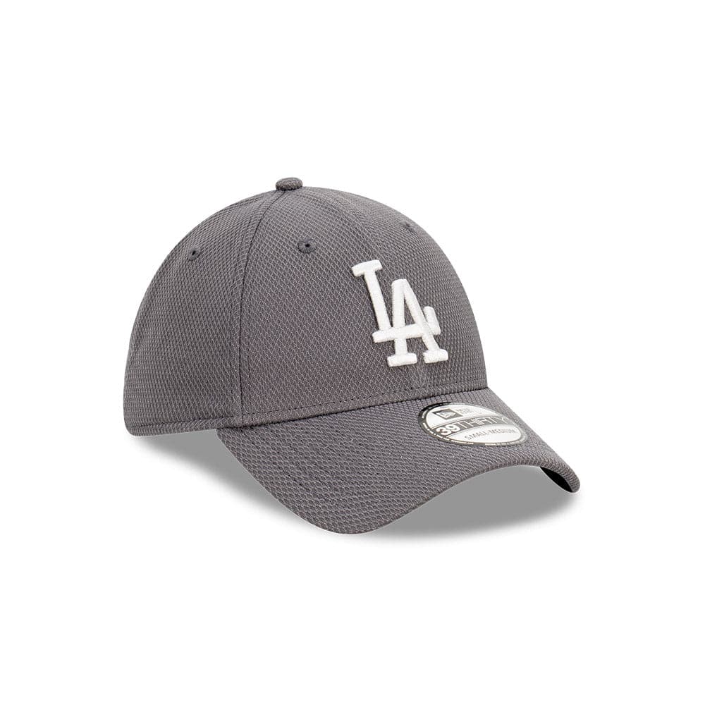 New Era Caps Los Angeles Dodgers New Era MLB Graphite Diamond Era 39THIRTY Stretch Fit Hat - Grey