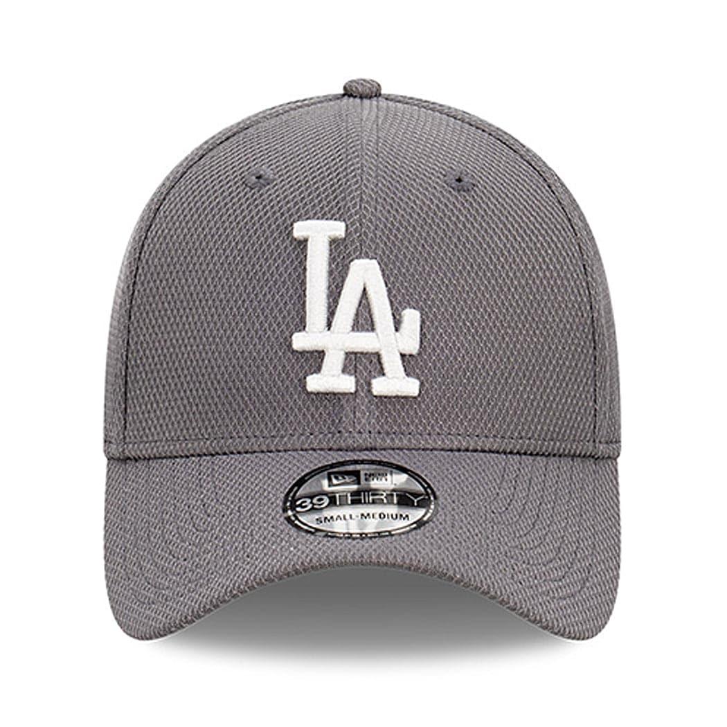 New Era Caps Los Angeles Dodgers New Era MLB Graphite Diamond Era 39THIRTY Stretch Fit Hat - Grey