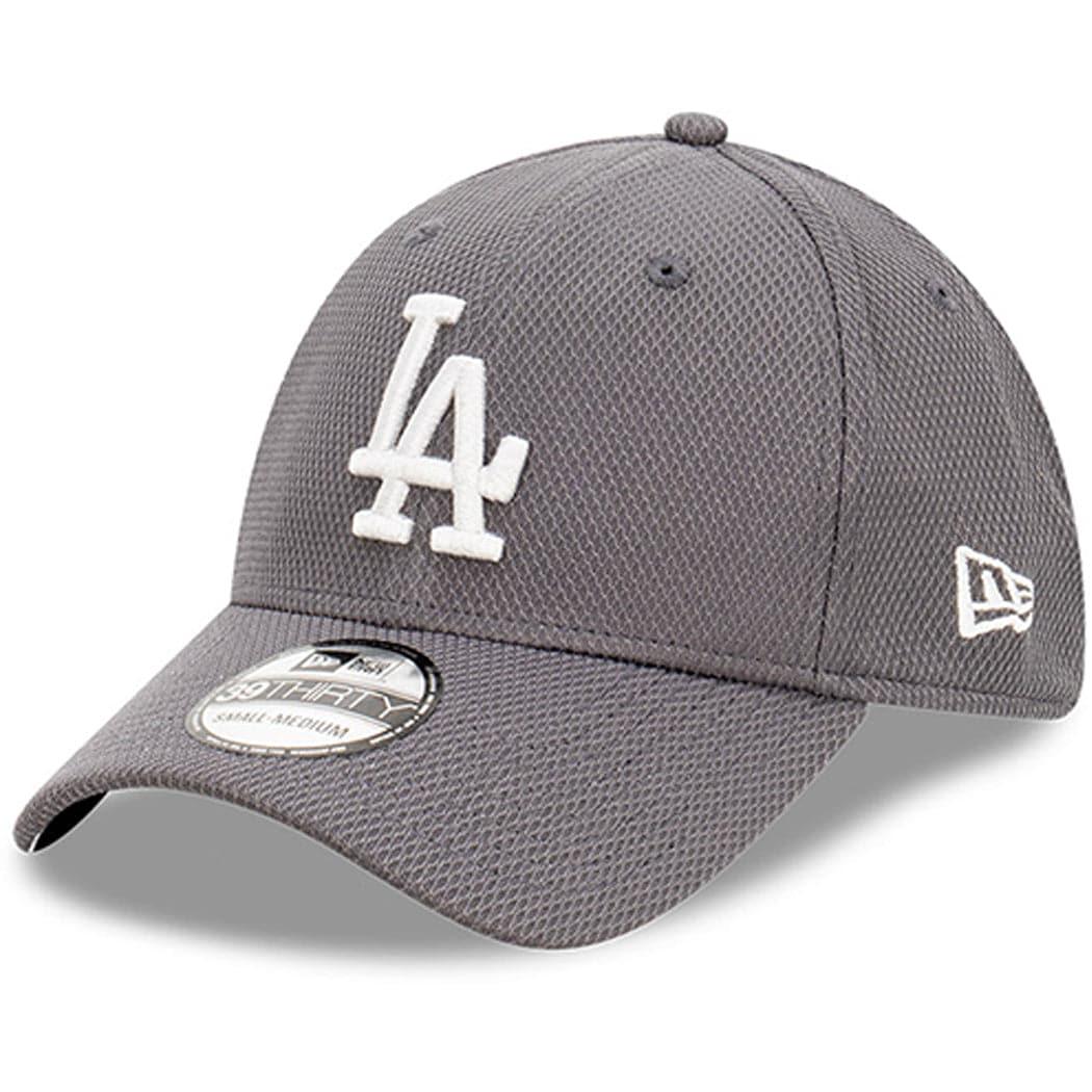 New Era Caps Los Angeles Dodgers New Era MLB Graphite Diamond Era 39THIRTY Stretch Fit Hat - Grey