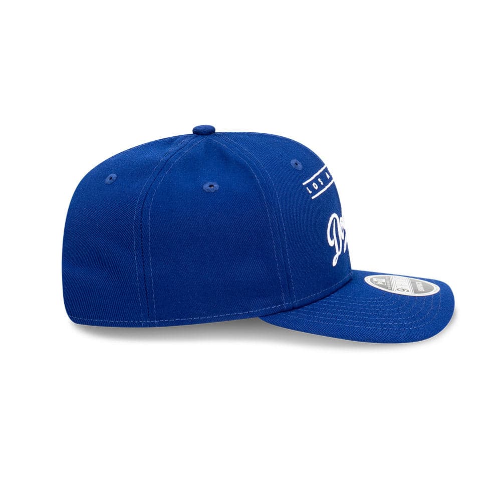 New Era Caps M/L Los Angeles Dodgers New Era MLB Line Script Pre-Curved 9FIFTY OF Snapback Hat - Blue