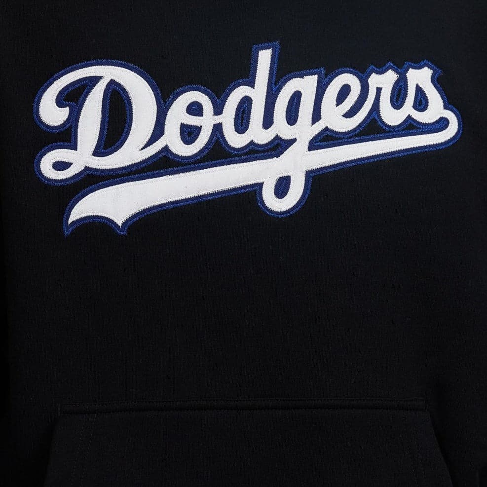 New Era Jumpers Los Angeles Dodgers New Era MLB Oversized Lockstitch Script Hoodie - Black