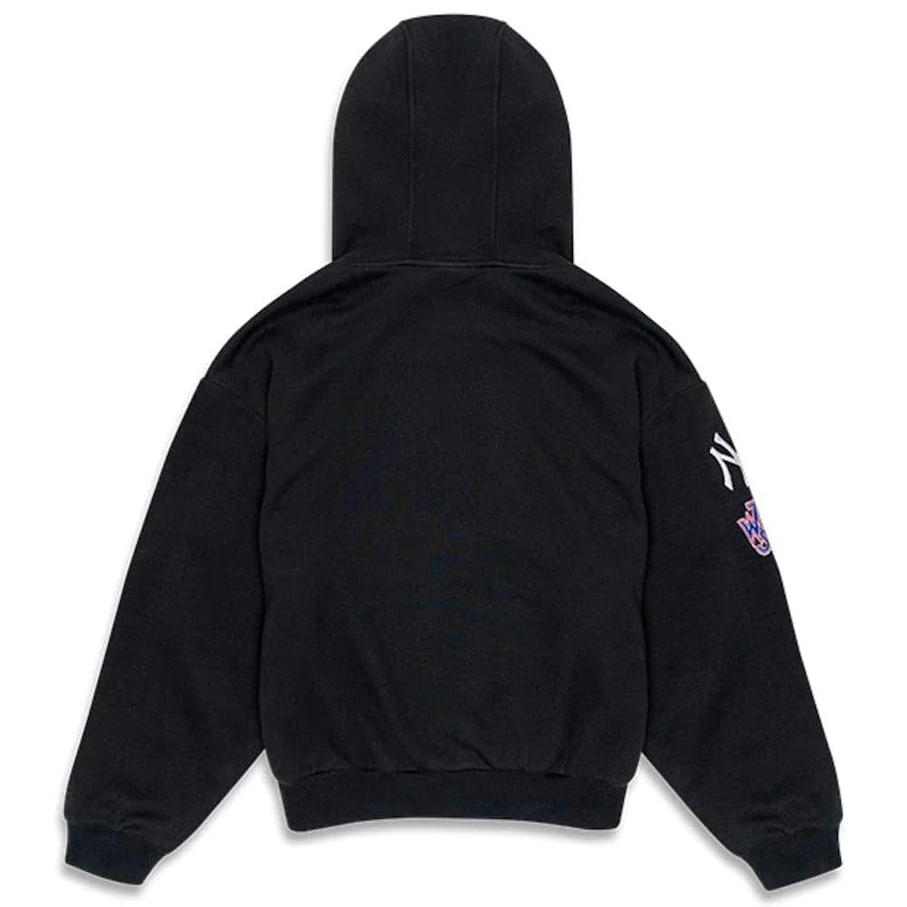 New Era Jumpers Los Angeles Dodgers New Era MLB Oversized Lockstitch Script Hoodie - Black