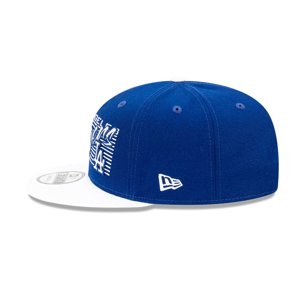 New Era Caps Los Angeles Dodgers New Era MLB Script Block 9FIFTY Snapback Hat - Blue
