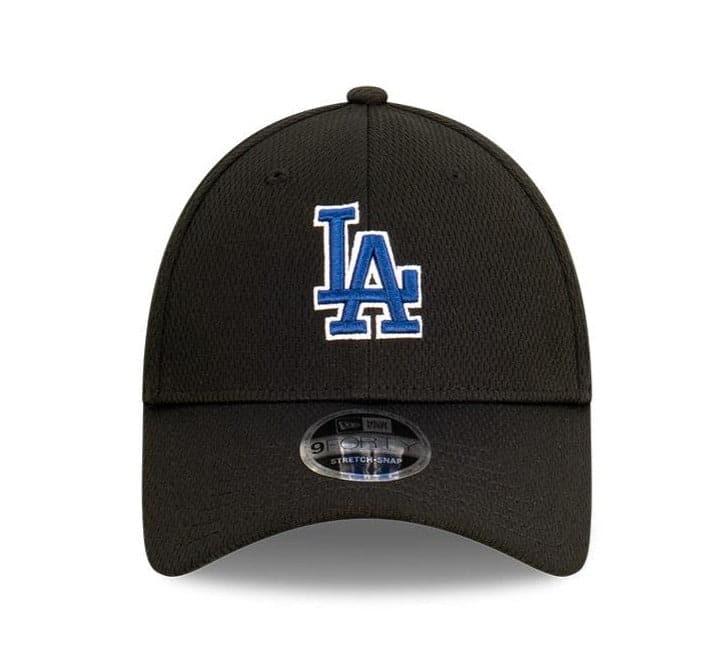 New Era Caps Los Angeles Dodgers New Era MLB Team Dash Mesh 9FORTY Stretch Snapback Curve Hat - Black