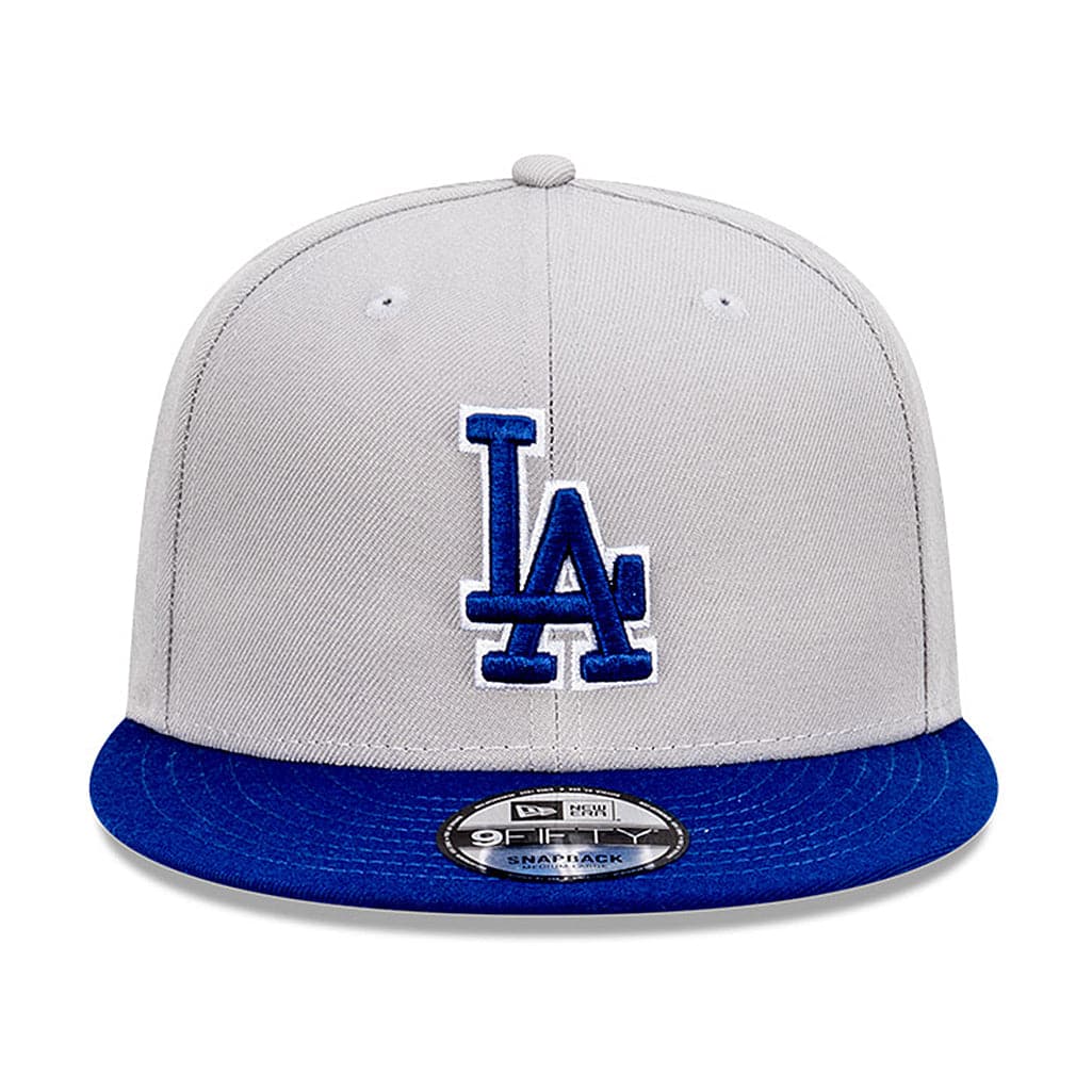 New Era Caps Adjustable M/L Los Angeles Dodgers New Era MLB Team Interchange 2 Tone 9FIFTY Snapback Hat - Grey/Blue