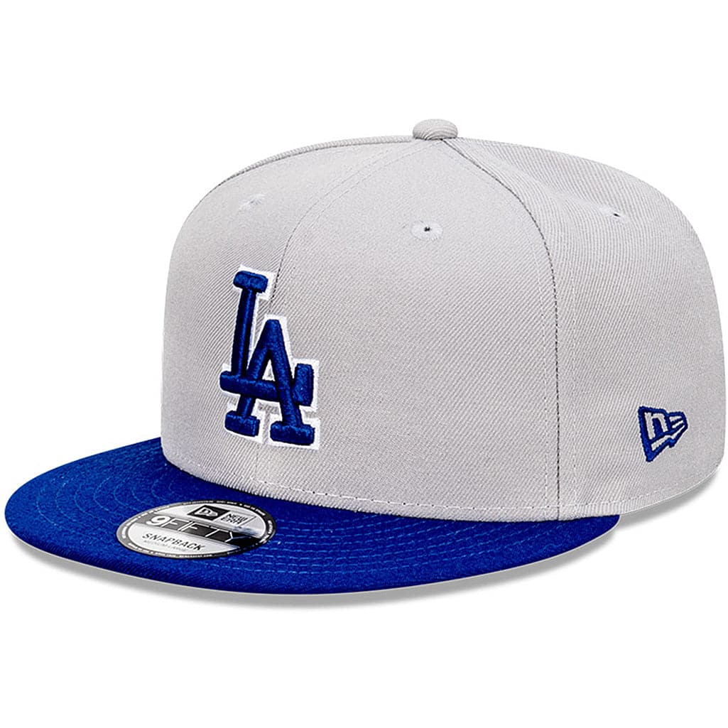 New Era Caps Adjustable M/L Los Angeles Dodgers New Era MLB Team Interchange 2 Tone 9FIFTY Snapback Hat - Grey/Blue