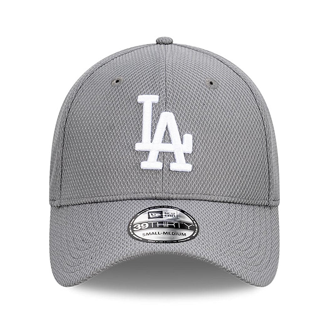 New Era Caps Los Angeles Dodgers New Era MLB Team Storm Diamond Era 39THIRTY Flex Fiit Curve Hat - Grey