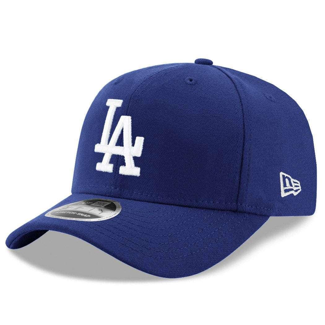 New Era Caps Los Angeles Dodgers New Era MLB Team Stretch-Snap 9FIFTY Curved Snapback Hat - Blue