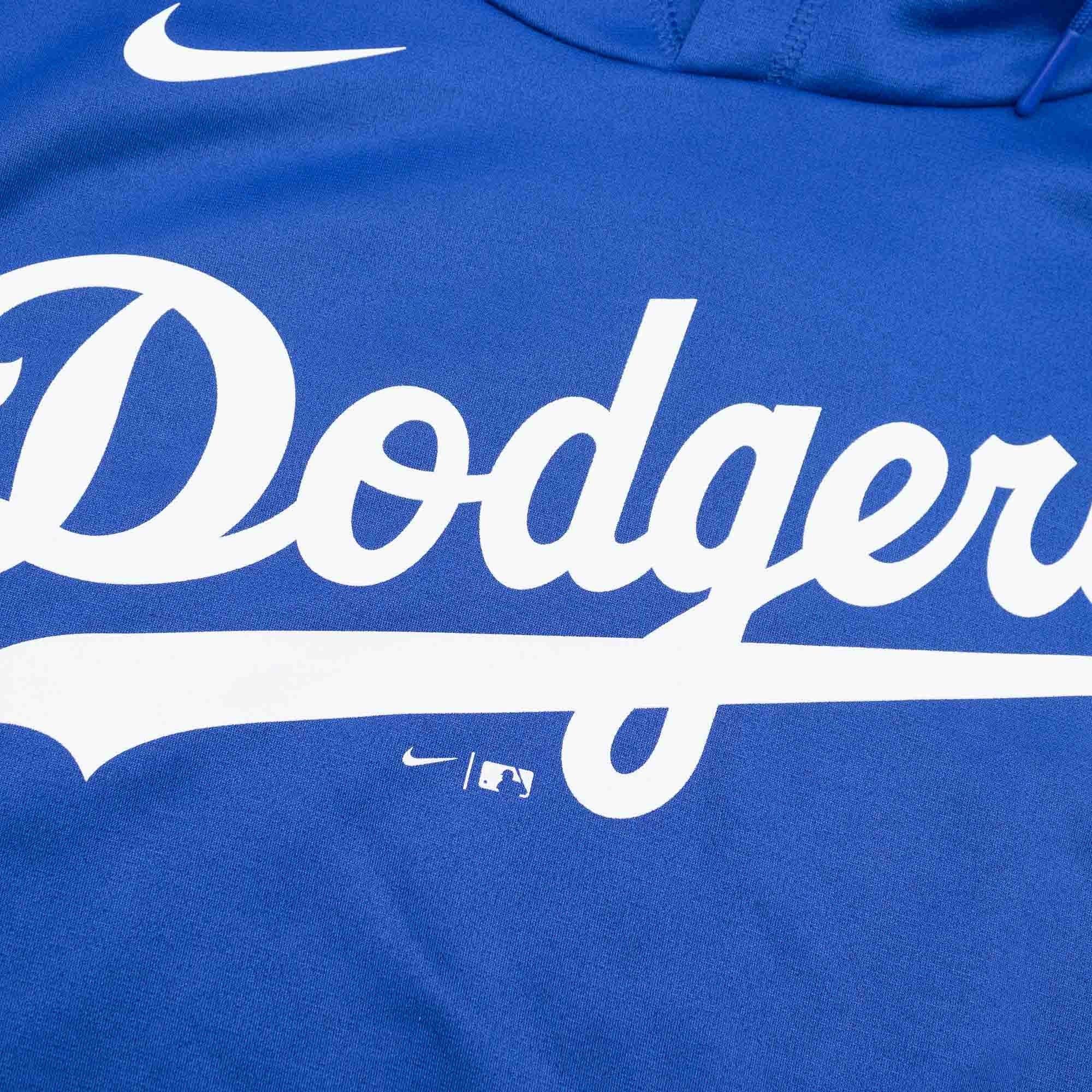 Nike Jumpers Los Angeles Dodgers Nike MLB Wordmark Therma Hoodie Jumper - Blue