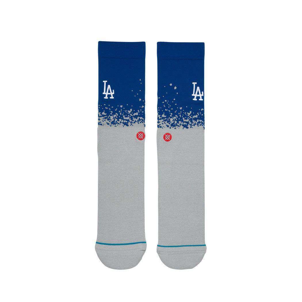 Stance Socks Grey Los Angeles Dodgers Stance MLB Stadium Fade Crew Socks - Grey