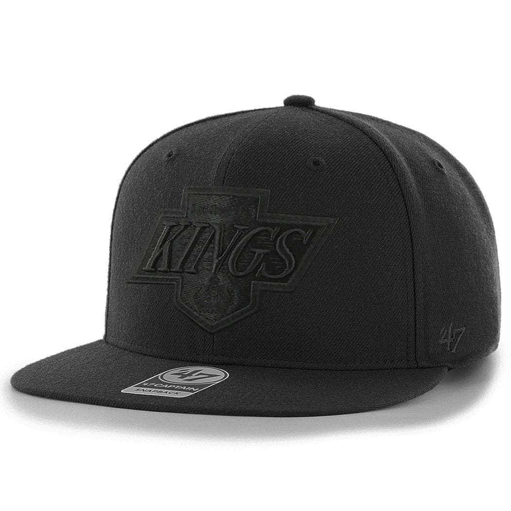 47 Brand Caps Los Angeles Kings '47 NHL Black On Black Sure Shot Snapback Hat