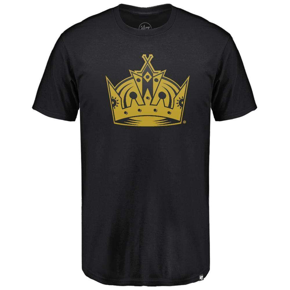 47 Brand T-Shirts Los Angeles Kings '47 NHL Metallic Hook T-Shirt - Black