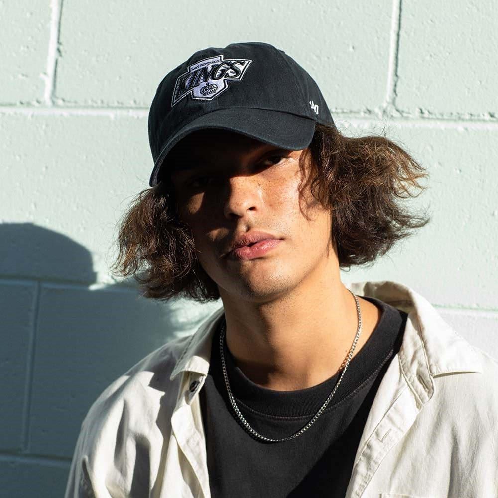 47 Brand Caps Los Angeles Kings '47 NHL Monochrome Clean Up Adjustable Curve Hat - Black