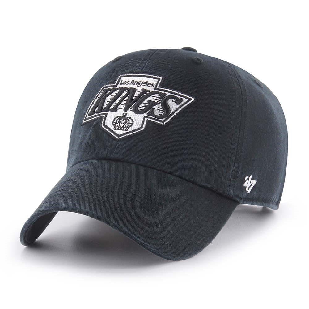 47 Brand Caps Los Angeles Kings '47 NHL Monochrome Clean Up Adjustable Curve Hat - Black