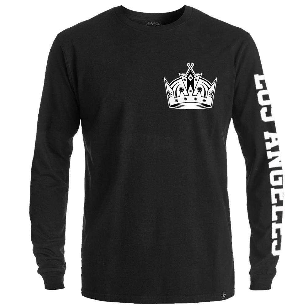 47 Brand Long Sleeve Tees Los Angeles Kings '47 NHL Rundown Long Sleeve T-Shirt - Black