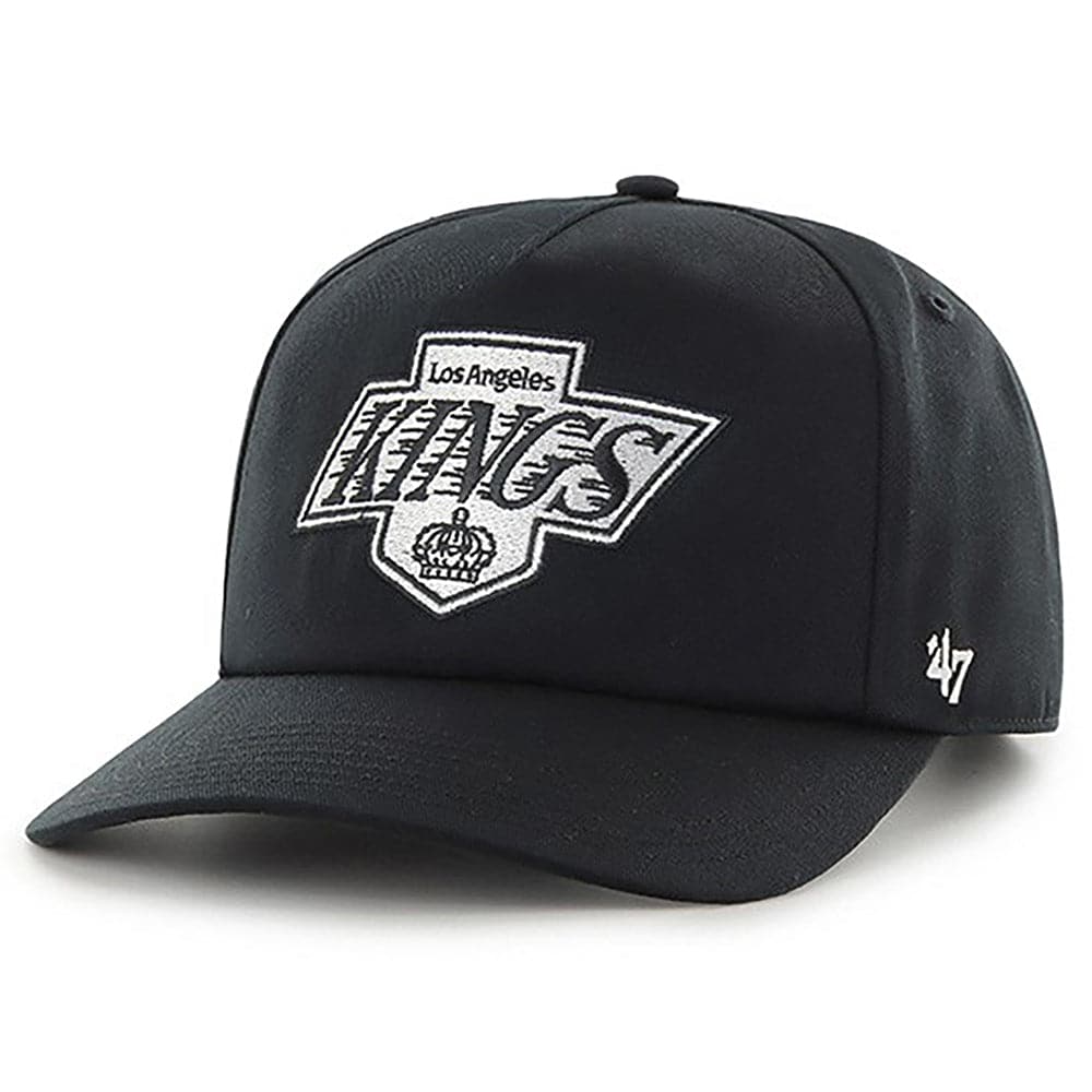 47 Brand Caps Los Angeles Kings ‘47 NHL Vintage Monochrome Nantasket Pre-Curved Snapback Hat - Black
