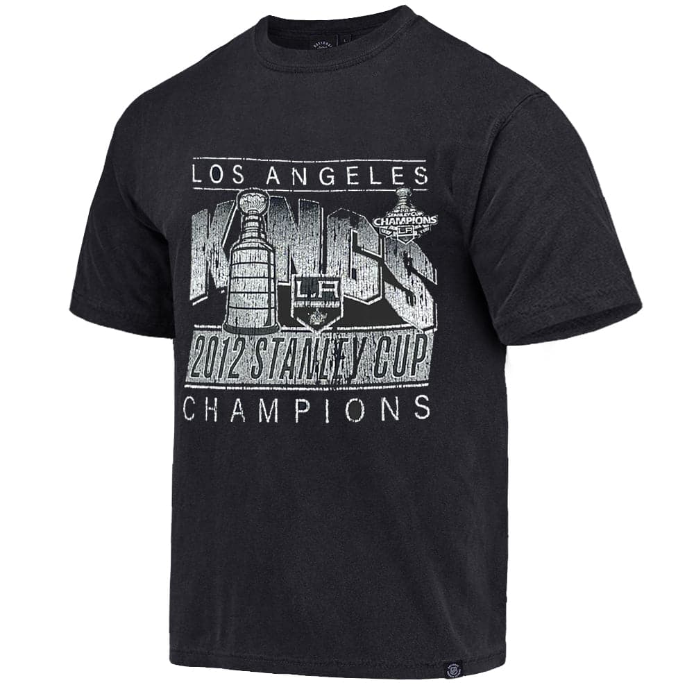 NHL Branded T-Shirts Los Angeles Kings NHL 2012 Stanley Cup Champs Vintage T-Shirt - Faded Black