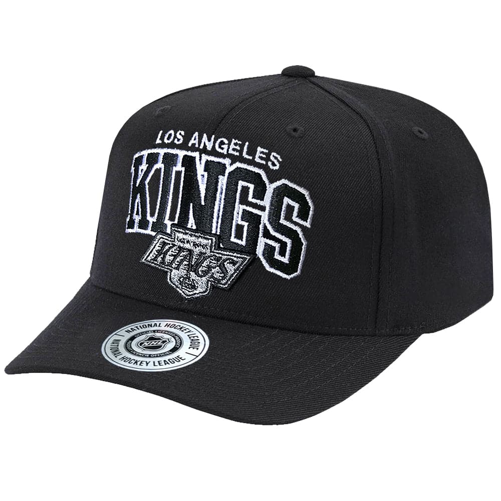 NHL Branded Caps Los Angeles Kings NHL Team Arch Brushed Pro Crown Curved Snapback Hat - Black