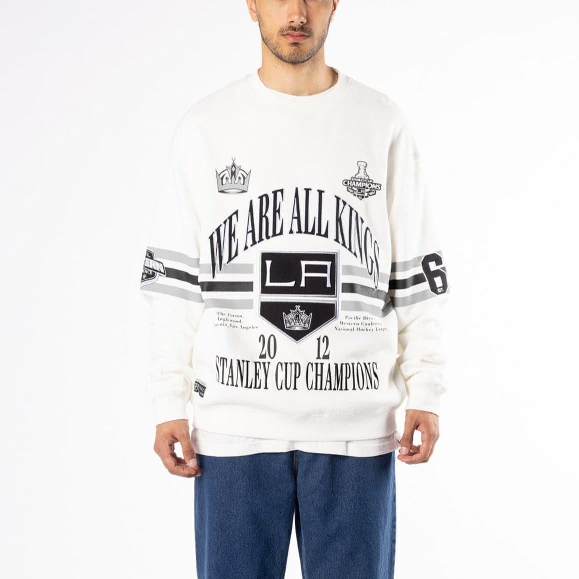 NHL Branded Jumpers Los Angeles Kings NHL We Are All Kings Vintage Crew Jumper - White