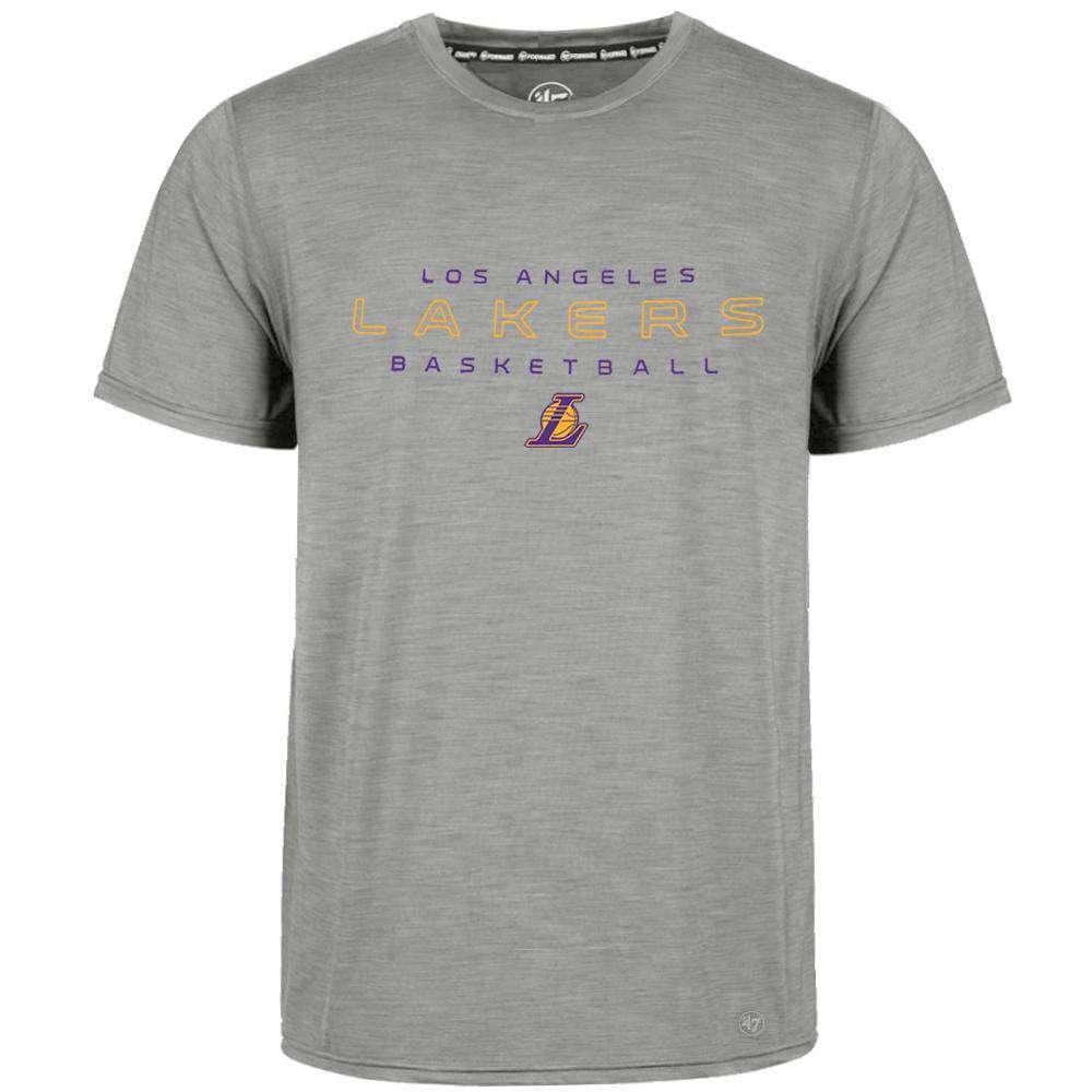 47 Brand T-Shirts Los Angeles Lakers '47 NBA Microlite Performance Shade Rival T-Shirt - Grey