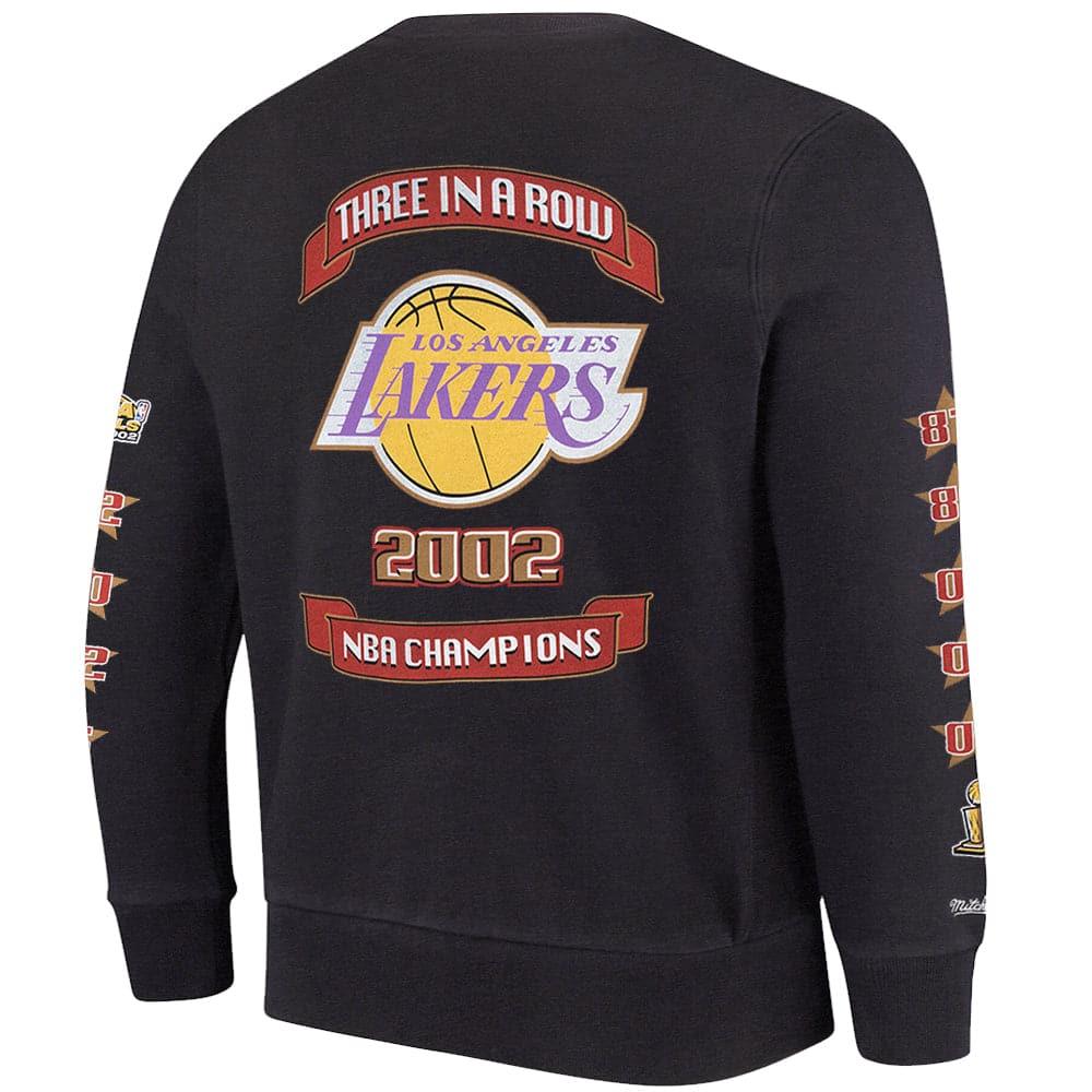 Mitchell And Ness Jumpers Los Angeles Lakers Mitchell & Ness NBA 3 In A Row Vintage Crew Jumper - Faded Black