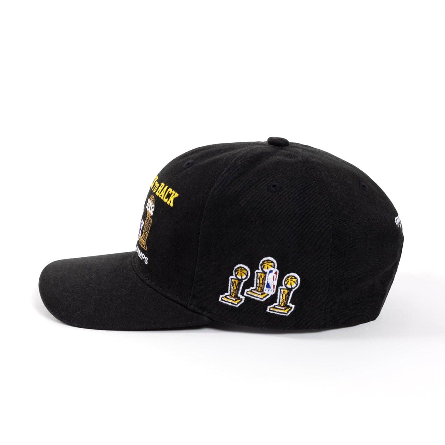Mitchell And Ness Caps Los Angeles Lakers Mitchell & Ness NBA 3-Peat Deadstock Snapback Hat - Black