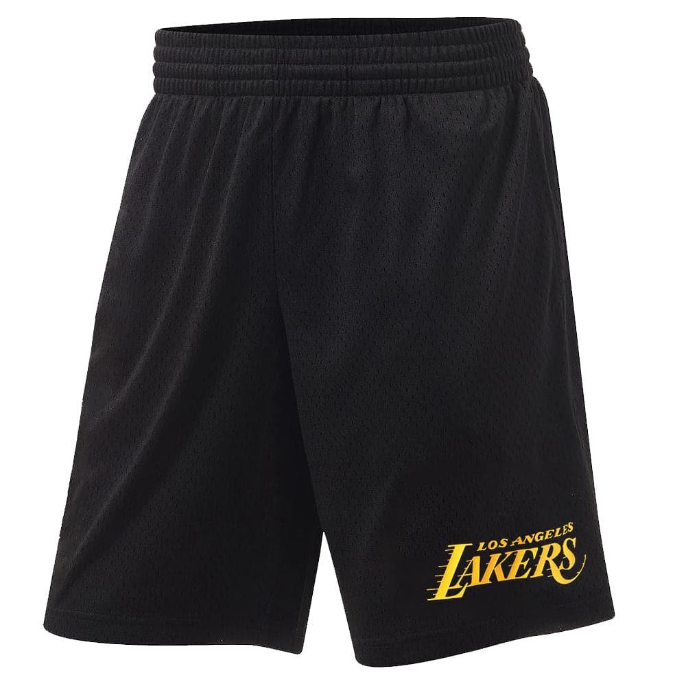 Mitchell And Ness Shorts Los Angeles Lakers Mitchell & Ness NBA Basic Mesh Premium Shorts - Black
