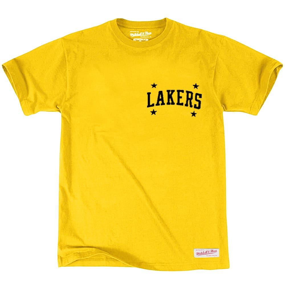 Mitchell And Ness T-Shirts Los Angeles Lakers Mitchell & Ness NBA Colour Pop T-Shirt - Yellow